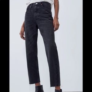Zara black straight leg jeans- high waisted
